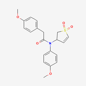 molecular formula C20H21NO5S B2578031 N-(1,1-DIOXIDO-2,3-DIHYDRO-3-THIOPHENYL)-N,2-BIS(4-METHOXYPHENYL)ACETAMIDE CAS No. 863022-93-9