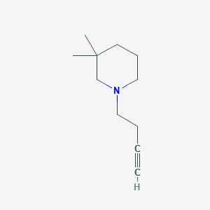 molecular formula C11H19N B2578173 1-(But-3-yn-1-yl)-3,3-dimethylpiperidine CAS No. 1340290-03-0