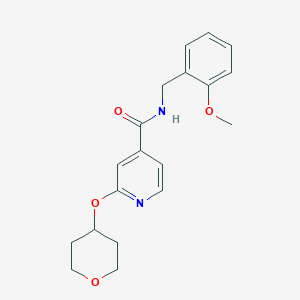 molecular formula C19H22N2O4 B2578387 N-[(2-methoxyphenyl)methyl]-2-(oxan-4-yloxy)pyridine-4-carboxamide CAS No. 2034317-86-5