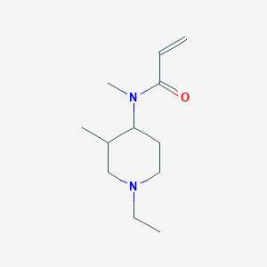 molecular formula C12H22N2O B2578400 N-(1-Ethyl-3-methylpiperidin-4-yl)-N-methylprop-2-enamide CAS No. 2411275-18-6