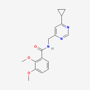 molecular formula C17H19N3O3 B2578439 N-[(6-cyclopropylpyrimidin-4-yl)methyl]-2,3-dimethoxybenzamide CAS No. 2176201-77-5