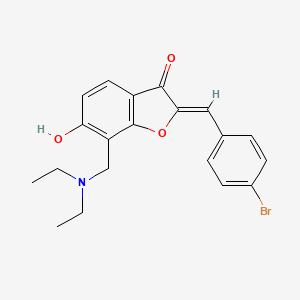 B2578454 (Z)-2-(4-bromobenzylidene)-7-((diethylamino)methyl)-6-hydroxybenzofuran-3(2H)-one CAS No. 929433-27-2