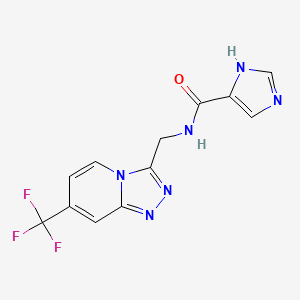 molecular formula C12H9F3N6O B2578494 N-((7-(trifluoromethyl)-[1,2,4]triazolo[4,3-a]pyridin-3-yl)methyl)-1H-imidazole-5-carboxamide CAS No. 2034277-74-0