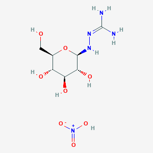 molecular formula C7H17N5O8 B025785 N1-b-D-Glucopyranosylamino-guanidine HNO3 CAS No. 109853-83-0