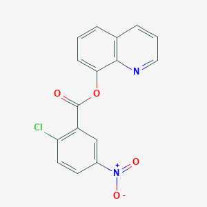 molecular formula C16H9ClN2O4 B2578547 Quinolin-8-yl 2-chloro-5-nitrobenzoate CAS No. 330836-83-4