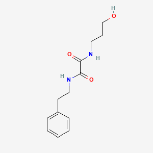 B2578571 N-(3-hydroxypropyl)-N'-(2-phenylethyl)ethanediamide CAS No. 351998-48-6