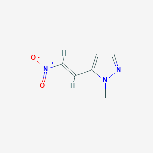 molecular formula C6H7N3O2 B2578578 1-Methyl-5-[(E)-2-nitroethenyl]pyrazole CAS No. 1603978-88-6