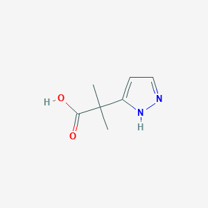 molecular formula C7H10N2O2 B2578594 2-Methyl-2-(1H-pyrazol-3-yl)propanoic acid CAS No. 1784260-94-1