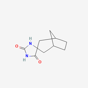 molecular formula C10H14N2O2 B2578617 Spiro[bicyclo[3.2.1]octane-3,4'-imidazolidine]-2',5'-dione CAS No. 80355-06-2