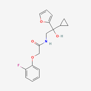 molecular formula C17H18FNO4 B2578630 N-[2-cyclopropyl-2-(furan-2-yl)-2-hydroxyethyl]-2-(2-fluorophenoxy)acetamide CAS No. 1396874-83-1