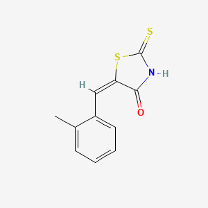 molecular formula C11H9NOS2 B2578640 (5E)-2-mercapto-5-(2-methylbenzylidene)-1,3-thiazol-4(5H)-one CAS No. 50459-52-4
