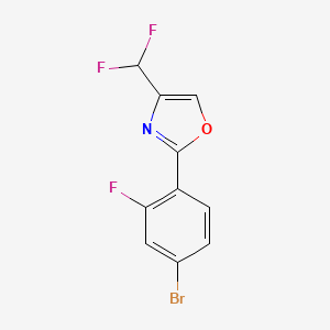 B2578648 2-(4-Bromo-2-fluorophenyl)-4-(difluoromethyl)-1,3-oxazole CAS No. 2248282-20-2