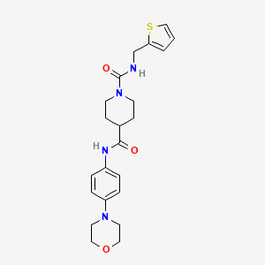 molecular formula C22H28N4O3S B2578649 N4-(4-morpholinophenyl)-N1-(thiophen-2-ylmethyl)piperidine-1,4-dicarboxamide CAS No. 1226432-70-7