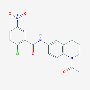 molecular formula C18H16ClN3O4 B2578657 N-(1-acetyl-1,2,3,4-tetrahydroquinolin-6-yl)-2-chloro-5-nitrobenzamide CAS No. 941899-98-5
