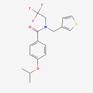 molecular formula C17H18F3NO2S B2578658 4-isopropoxy-N-(thiophen-3-ylmethyl)-N-(2,2,2-trifluoroethyl)benzamide CAS No. 1234974-21-0
