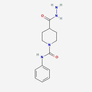 molecular formula C13H18N4O2 B2578686 4-(hydrazinecarbonyl)-N-phenylpiperidine-1-carboxamide CAS No. 886495-25-6
