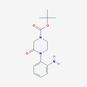 molecular formula C15H21N3O3 B2578731 Tert-butyl 4-(2-aminophenyl)-3-oxopiperazine-1-carboxylate CAS No. 2253630-06-5