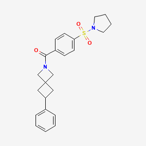 B2578737 (6-Phenyl-2-azaspiro[3.3]heptan-2-yl)-(4-pyrrolidin-1-ylsulfonylphenyl)methanone CAS No. 2379996-22-0
