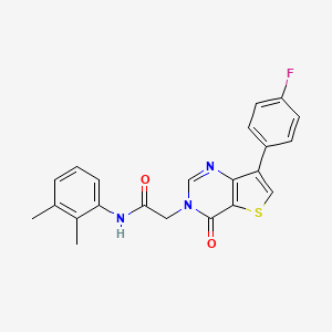 molecular formula C22H18FN3O2S B2578758 N-(2,3-dimethylphenyl)-2-[7-(4-fluorophenyl)-4-oxothieno[3,2-d]pyrimidin-3(4H)-yl]acetamide CAS No. 1207023-51-5