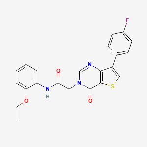 molecular formula C22H18FN3O3S B2578759 N-(2-ethoxyphenyl)-2-[7-(4-fluorophenyl)-4-oxothieno[3,2-d]pyrimidin-3(4H)-yl]acetamide CAS No. 1207015-92-6