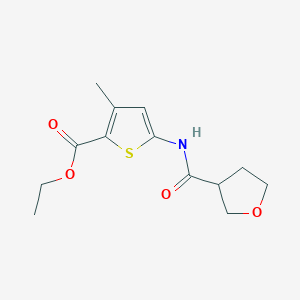 molecular formula C13H17NO4S B2578835 ethyl 3-methyl-5-(oxolane-3-amido)thiophene-2-carboxylate CAS No. 1307452-31-8