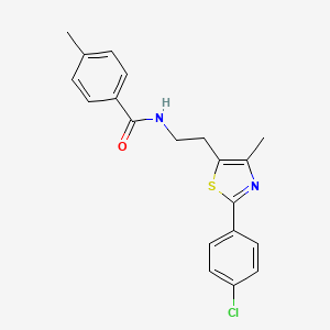 N-{2-[2-(4-chlorophenyl)-4-methyl-1,3-thiazol-5-yl]ethyl}-4-methylbenzamide