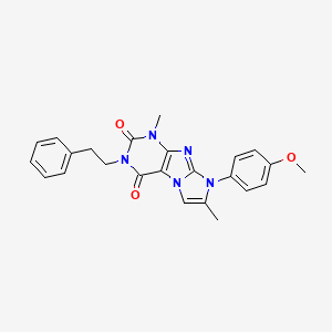 8-(4-methoxyphenyl)-1,7-dimethyl-3-phenethyl-1H-imidazo[2,1-f]purine-2,4(3H,8H)-dione