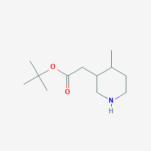 molecular formula C12H23NO2 B2578896 Tert-butyl 2-(4-methylpiperidin-3-yl)acetate CAS No. 2248347-07-9