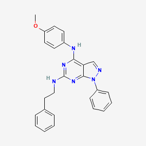 molecular formula C26H24N6O B2578948 N4-(4-methoxyphenyl)-1-phenyl-N6-(2-phenylethyl)-1H-pyrazolo[3,4-d]pyrimidine-4,6-diamine CAS No. 946297-15-0