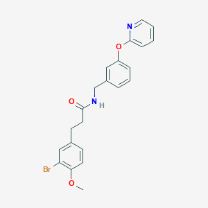 3-(3-bromo-4-methoxyphenyl)-N-(3-(pyridin-2-yloxy)benzyl)propanamide