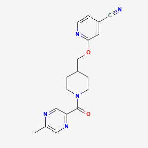 2-[[1-(5-Methylpyrazine-2-carbonyl)piperidin-4-yl]methoxy]pyridine-4-carbonitrile