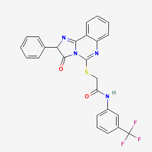 2-({3-oxo-2-phenyl-2H,3H-imidazo[1,2-c]quinazolin-5-yl}sulfanyl)-N-[3-(trifluoromethyl)phenyl]acetamide
