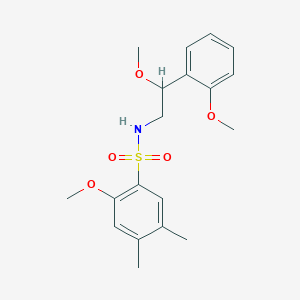 2-methoxy-N-(2-methoxy-2-(2-methoxyphenyl)ethyl)-4,5-dimethylbenzenesulfonamide