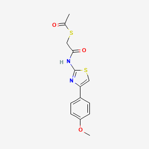 S-(2-((4-(4-methoxyphenyl)thiazol-2-yl)amino)-2-oxoethyl) ethanethioate
