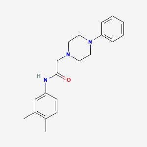 B2579090 N-(3,4-dimethylphenyl)-2-(4-phenylpiperazin-1-yl)acetamide CAS No. 882749-07-7