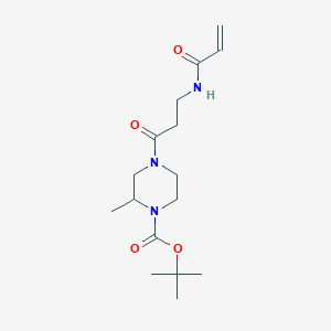Tert-butyl 2-methyl-4-[3-(prop-2-enoylamino)propanoyl]piperazine-1-carboxylate
