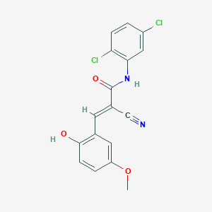 (E)-2-cyano-N-(2,5-dichlorophenyl)-3-(2-hydroxy-5-methoxyphenyl)prop-2-enamide