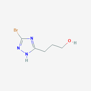 3-(3-bromo-1H-1,2,4-triazol-5-yl)propan-1-ol