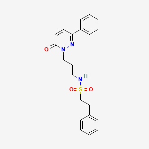 N-(3-(6-oxo-3-phenylpyridazin-1(6H)-yl)propyl)-2-phenylethanesulfonamide