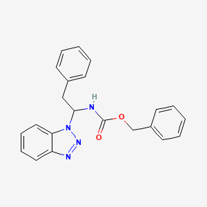 molecular formula C22H20N4O2 B2579115 Benzyl N-[1-(1H-1,2,3-benzotriazol-1-yl)-2-phenylethyl]carbamate CAS No. 127136-96-3