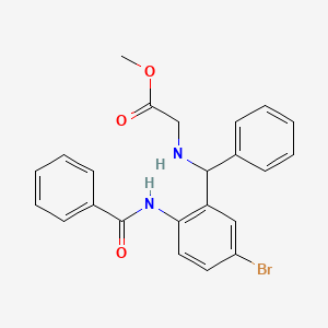 Methyl 2-(((2-benzamido-5-bromophenyl)(phenyl)methyl)amino)acetate