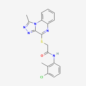 molecular formula C19H16ClN5OS B2579139 N-(3-CHLORO-2-METHYLPHENYL)-2-({1-METHYL-[1,2,4]TRIAZOLO[4,3-A]QUINOXALIN-4-YL}SULFANYL)ACETAMIDE CAS No. 1358707-68-2