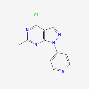 4-(4-Chloro-6-methyl-1H-pyrazolo[3,4-D]pyrimidin-1-YL)pyridine