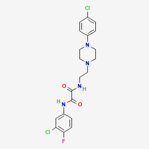 N1-(3-chloro-4-fluorophenyl)-N2-(2-(4-(4-chlorophenyl)piperazin-1-yl)ethyl)oxalamide