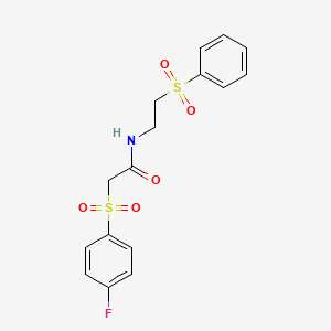 2-[(4-fluorophenyl)sulfonyl]-N-[2-(phenylsulfonyl)ethyl]acetamide