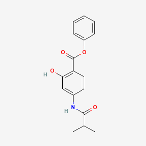 molecular formula C17H17NO4 B2579167 Phenyl 2-hydroxy-4-isobutyramidobenzoate CAS No. 303790-82-1