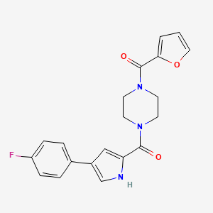 molecular formula C20H18FN3O3 B2579174 (4-(4-fluorophenyl)-1H-pyrrol-2-yl)(4-(furan-2-carbonyl)piperazin-1-yl)methanone CAS No. 1219907-17-1