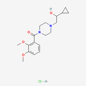 (4-(2-Cyclopropyl-2-hydroxyethyl)piperazin-1-yl)(2,3-dimethoxyphenyl)methanone hydrochloride