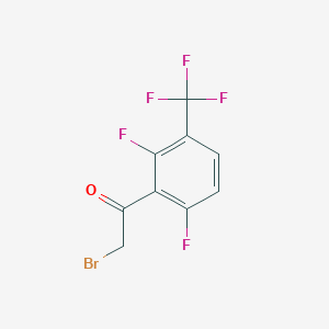molecular formula C9H4BrF5O B2579178 2,6-二氟-3-(三氟甲基)苯乙酰溴 CAS No. 1823271-81-3