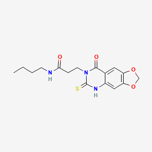 N-butyl-3-(8-oxo-6-thioxo-5,6-dihydro-[1,3]dioxolo[4,5-g]quinazolin-7(8H)-yl)propanamide